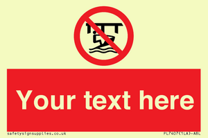 Custom Do not use watercraft in the vicinity of piers